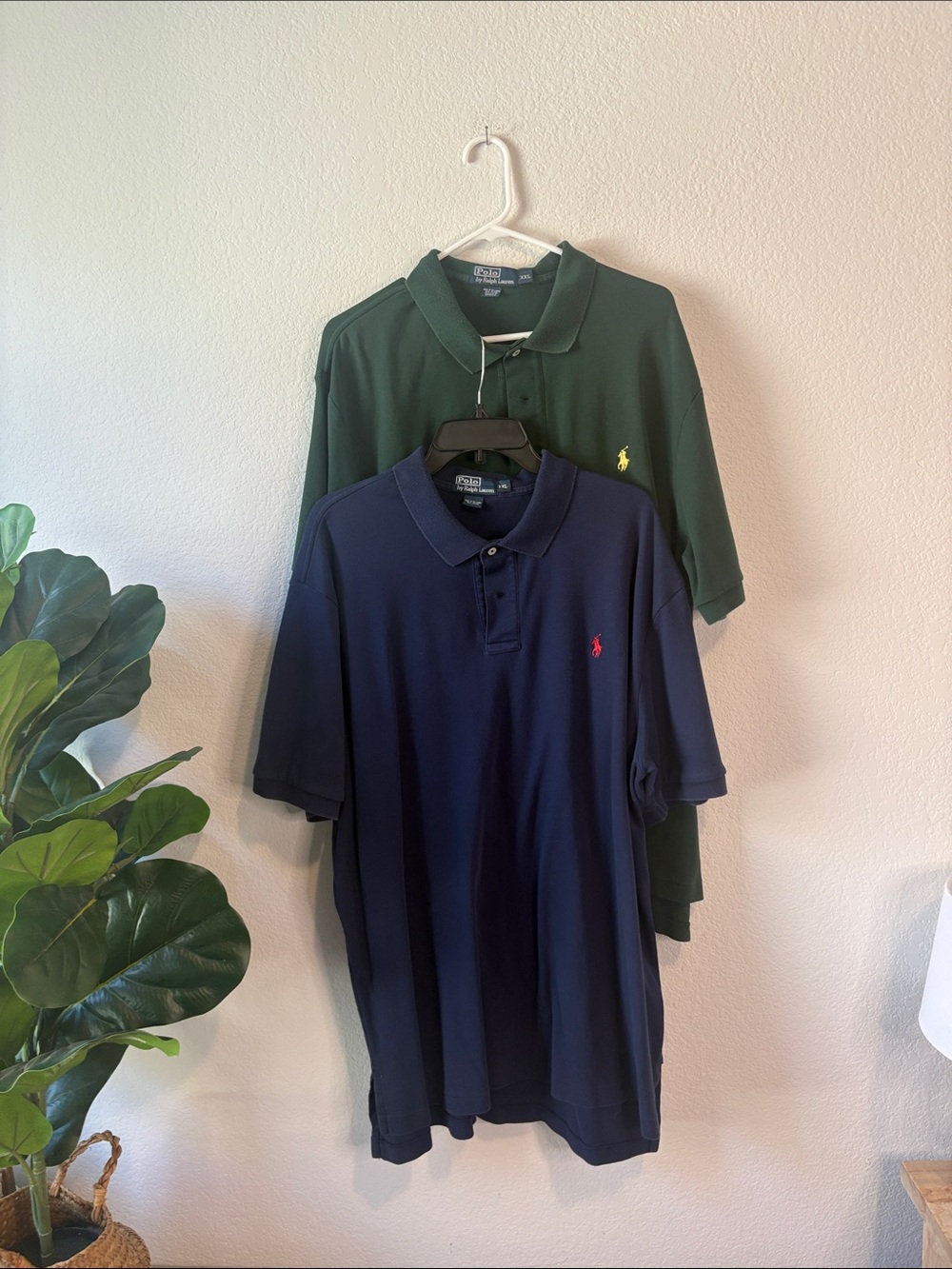 Set of 2 Polo by Ralph Lauren Polo shirts - Navy & Forest Green xxl